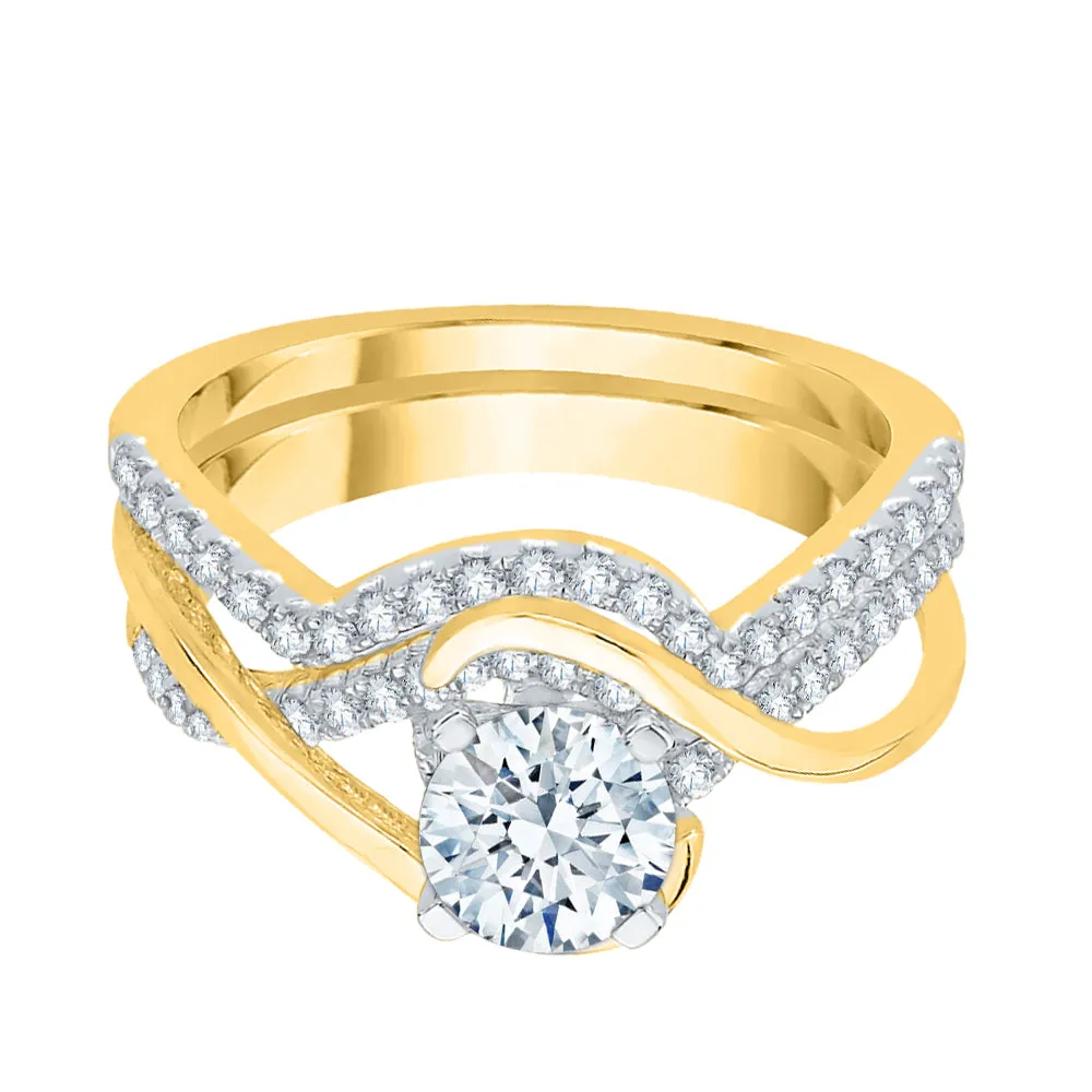 KATARINA 5/8 cttw Lab Grown Diamond Bridal Ring in 14K Gold