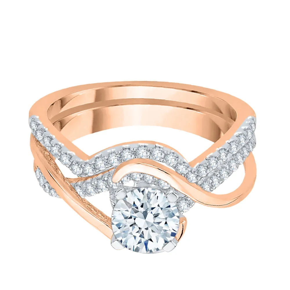 KATARINA 5/8 cttw Lab Grown Diamond Bridal Ring in 14K Gold