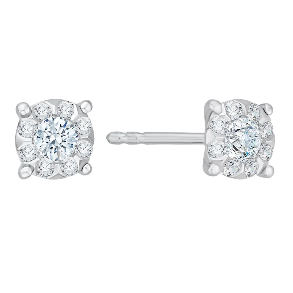 KATARINA Round Brilliant Cut Diamond Fashion Earrings IJ, I1