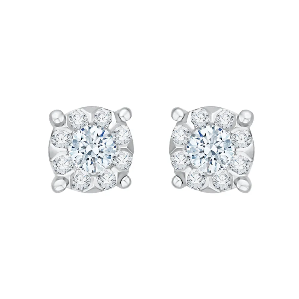 KATARINA Round Brilliant Cut Diamond Fashion Earrings IJ, I1