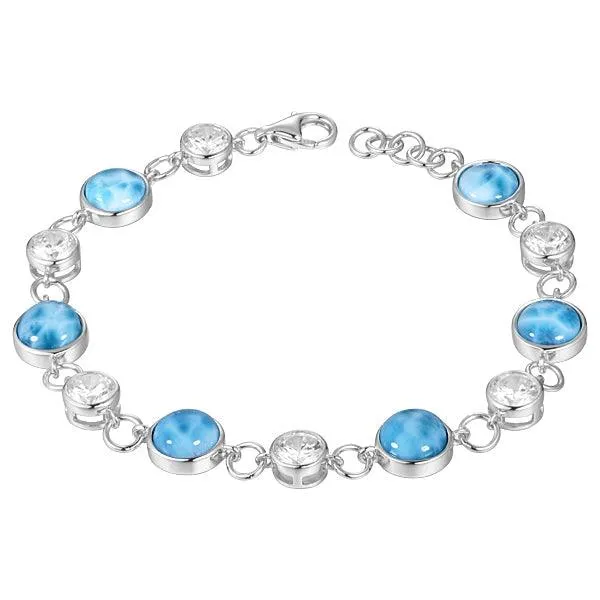 Larimar Water and Air Infinity Bracelet