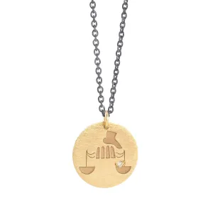 Libra Zodiac Charm Necklace by Marion Cage