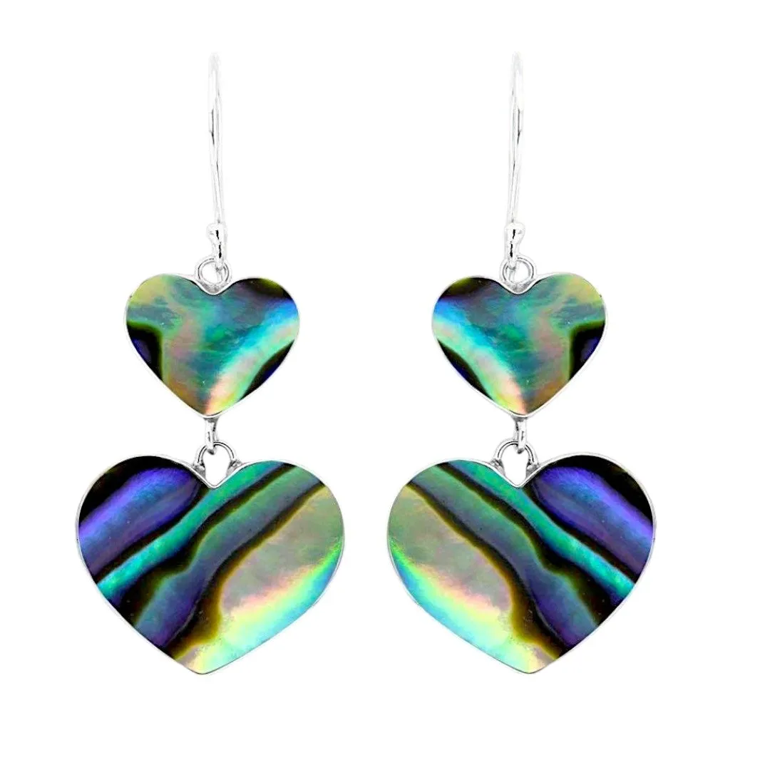 Love Hearts Abalone Earrings