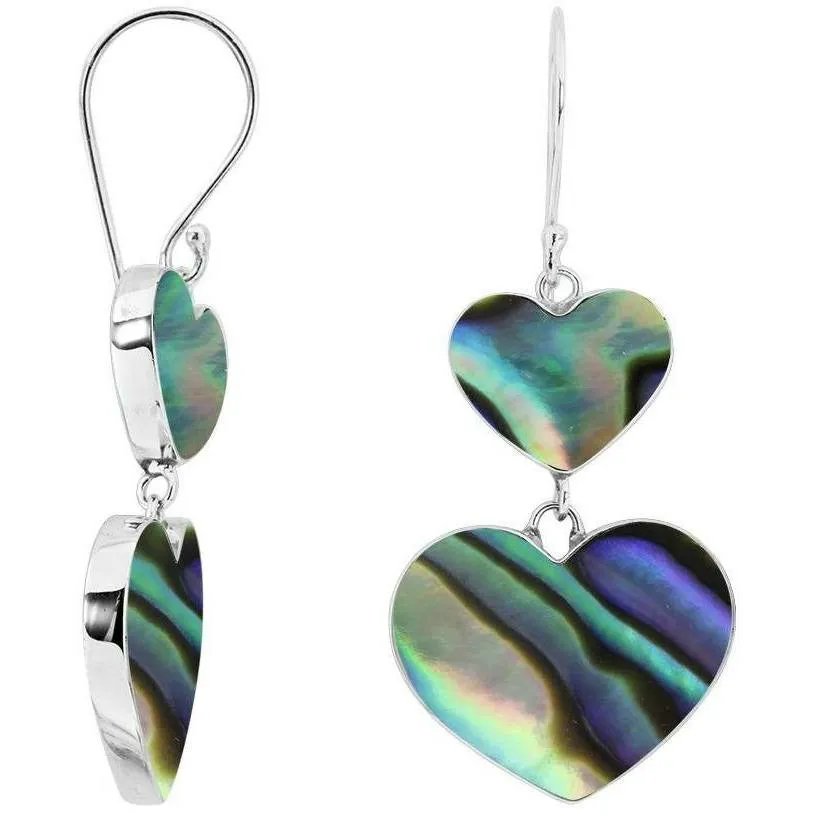 Love Hearts Abalone Earrings