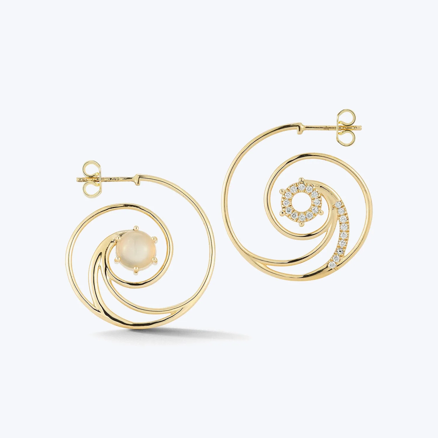 Lunasea Moonstone Hoop Earrings