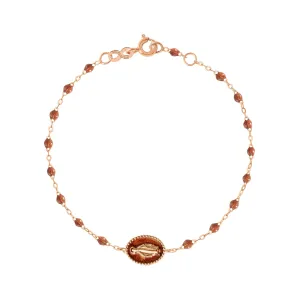 Madone Resin Charm Classic Gigi Fauve Bracelet, Rose Gold, 6.7"