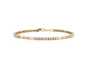 Melody Eden Gold Bar & Diamond Bracelet