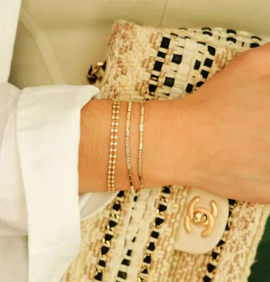 Melody Eden Gold Bar & Diamond Bracelet