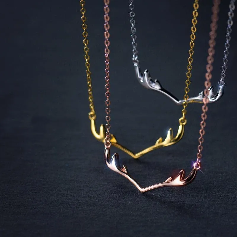 Modish Antlers Minimal Necklace