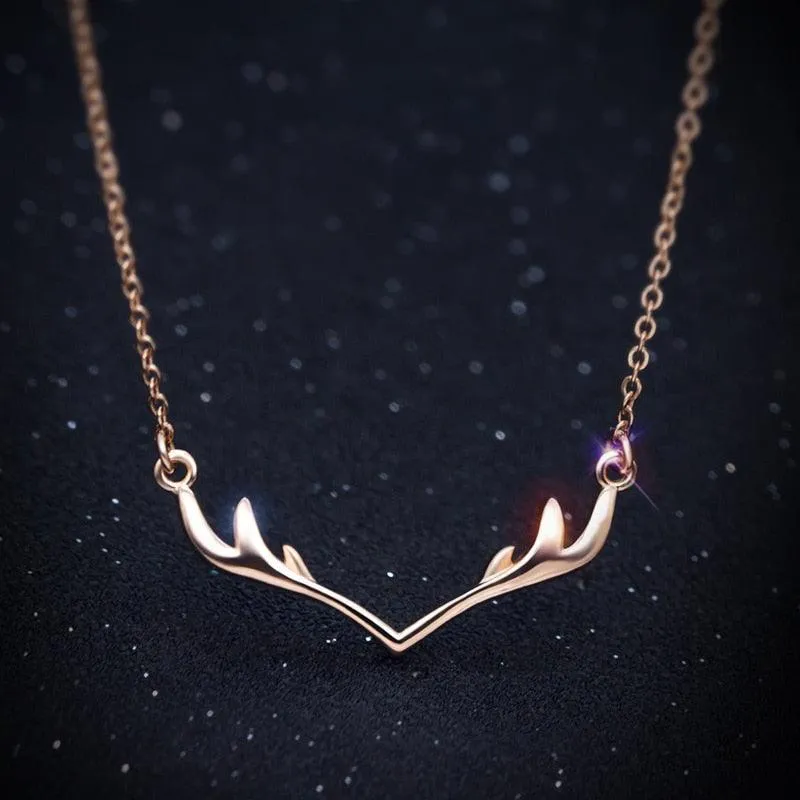 Modish Antlers Minimal Necklace