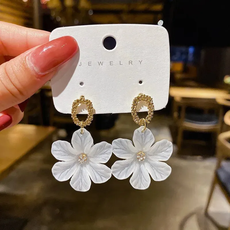 Most Trending Korean Style Flower Earrings for Women