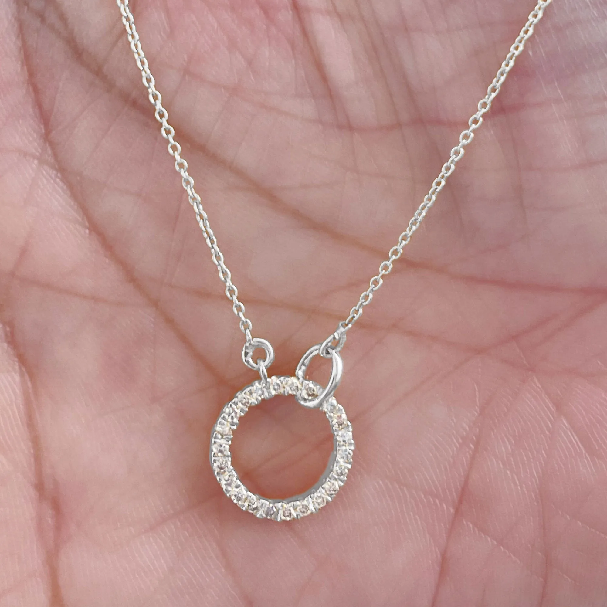 Natural Diamond Eternity Minimal Necklace