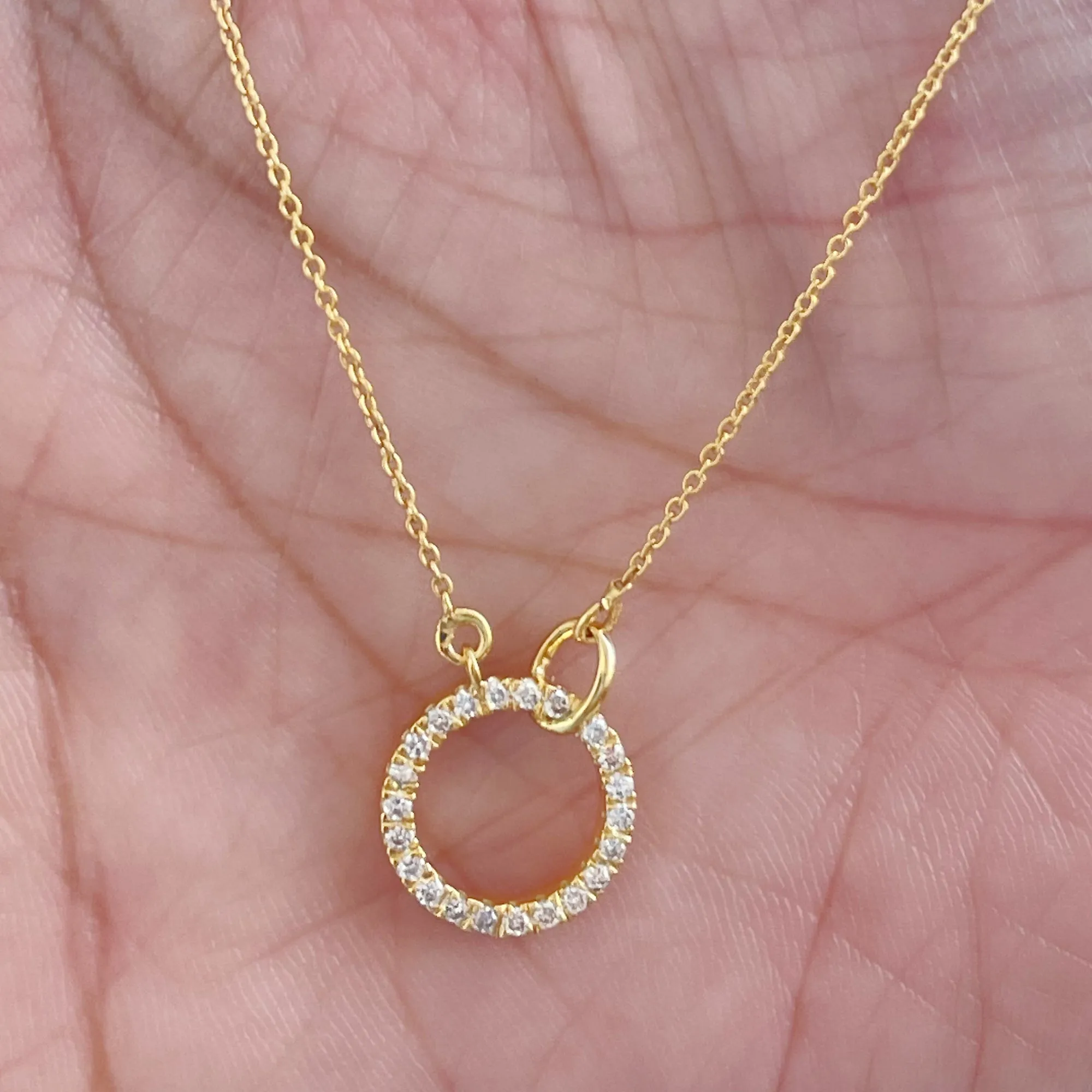 Natural Diamond Eternity Minimal Necklace