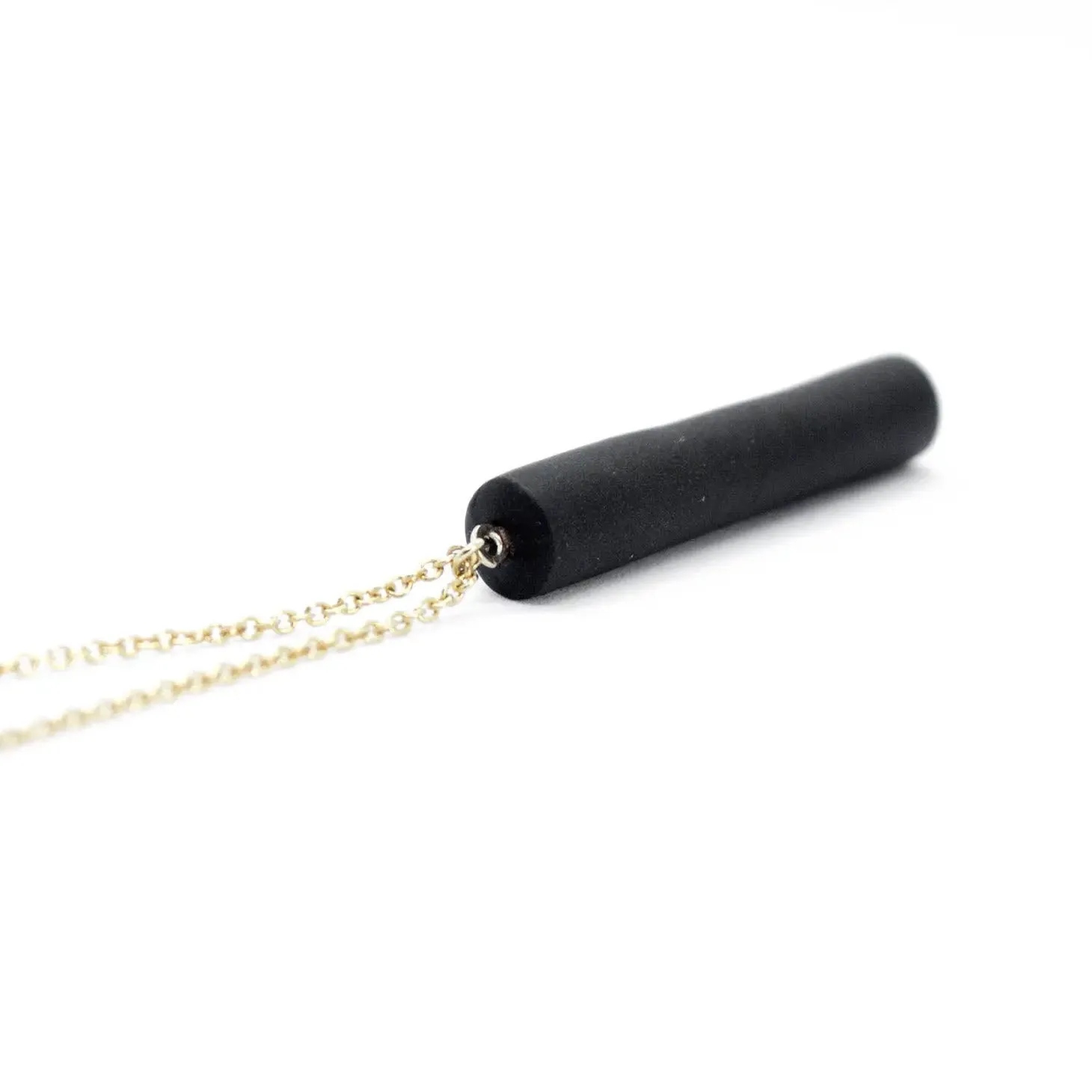 Necklace - Black Bar Pendant