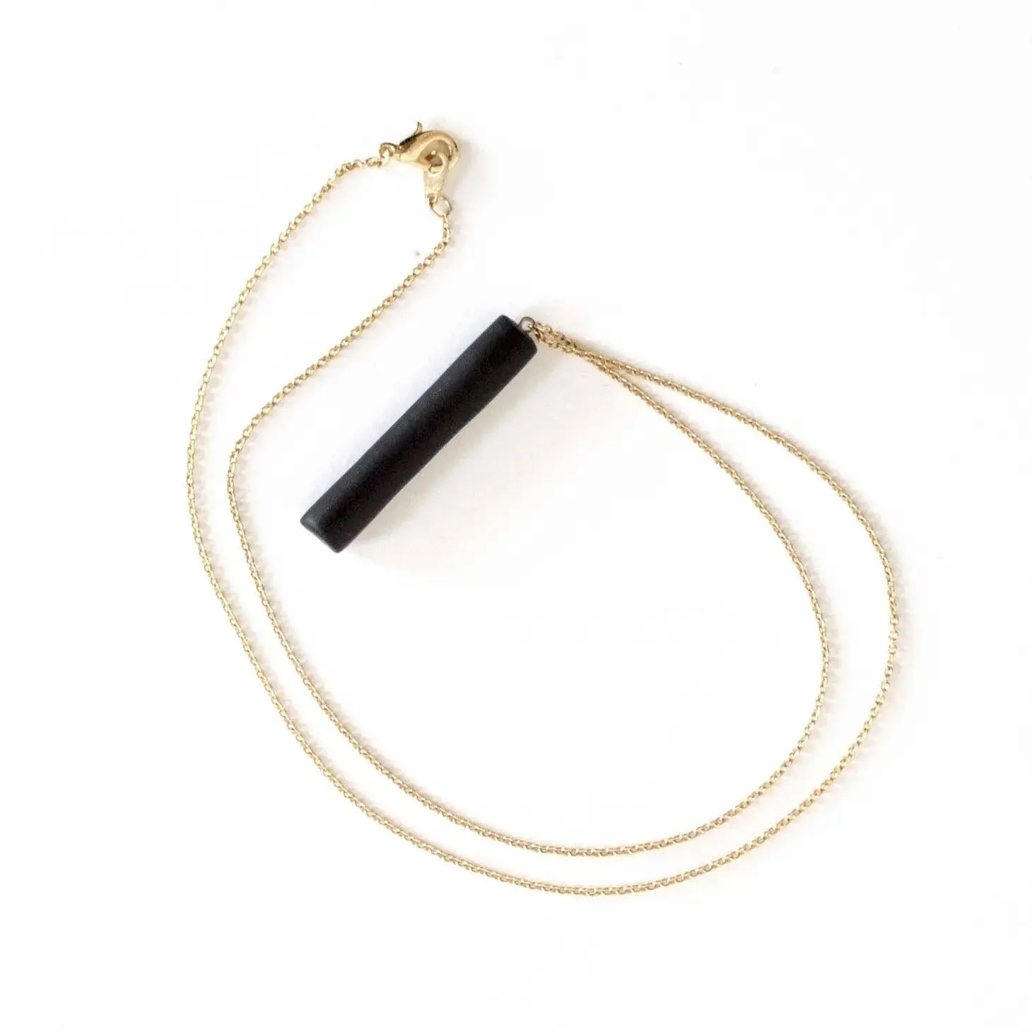 Necklace - Black Bar Pendant