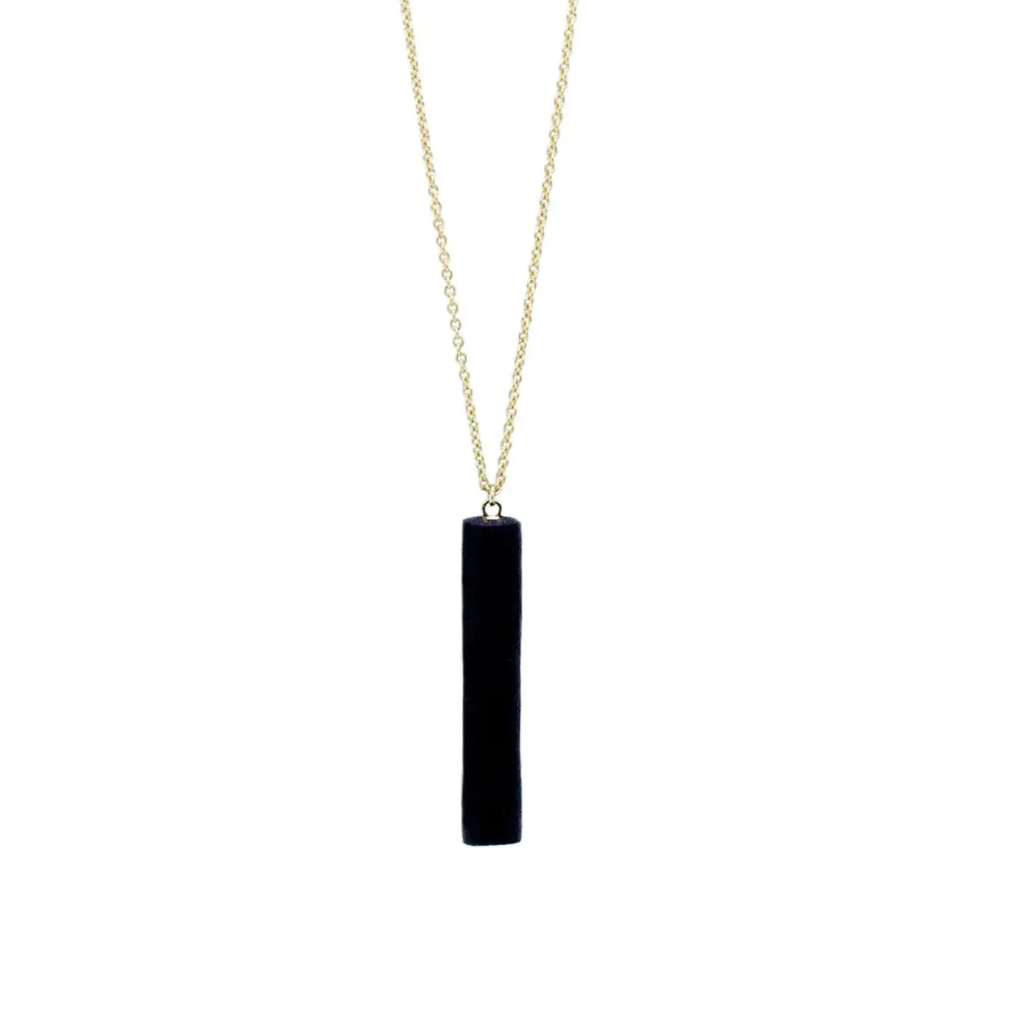 Necklace - Black Bar Pendant