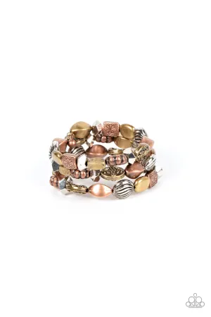 Paparazzi Charmingly Cottagecore - Multi Coil Bracelet