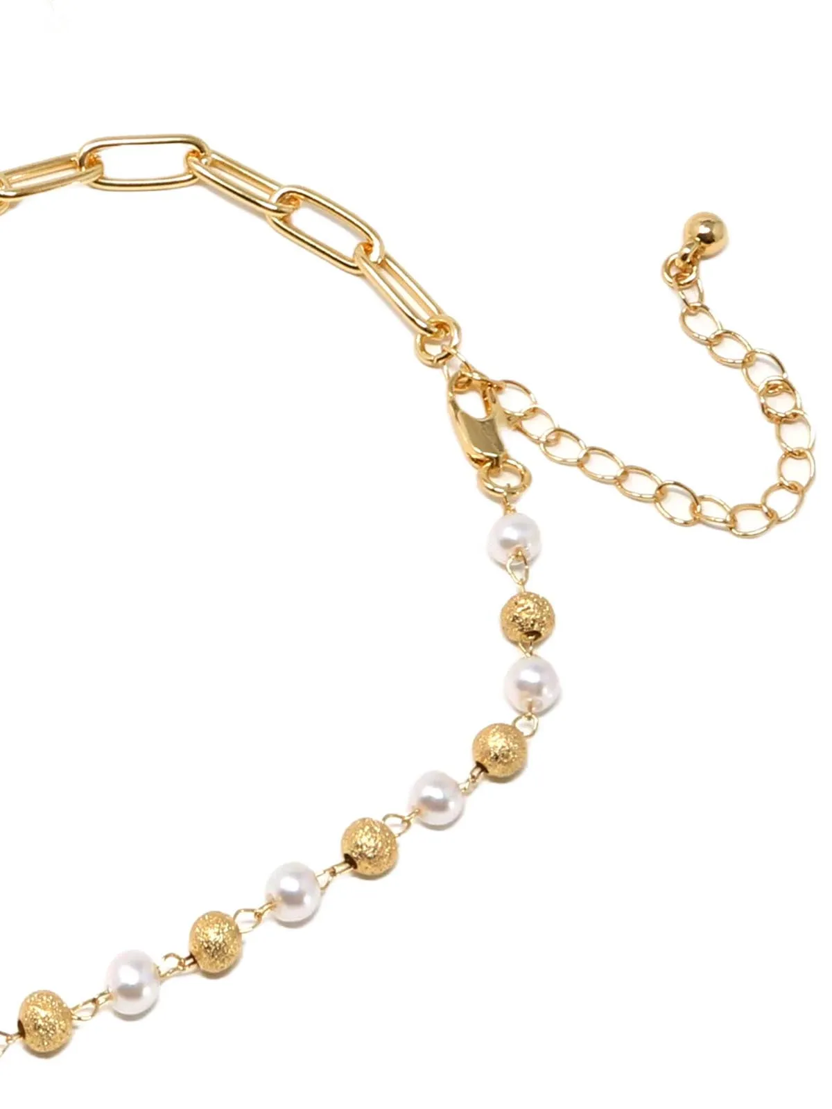 Pearl Paperclip Chain Necklace