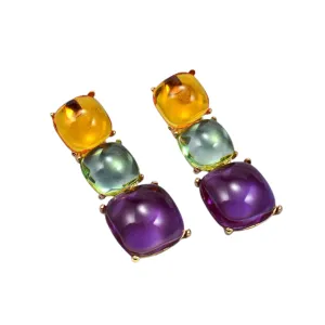 Pre Order:  Chic Geometric Resin Drop Earrings