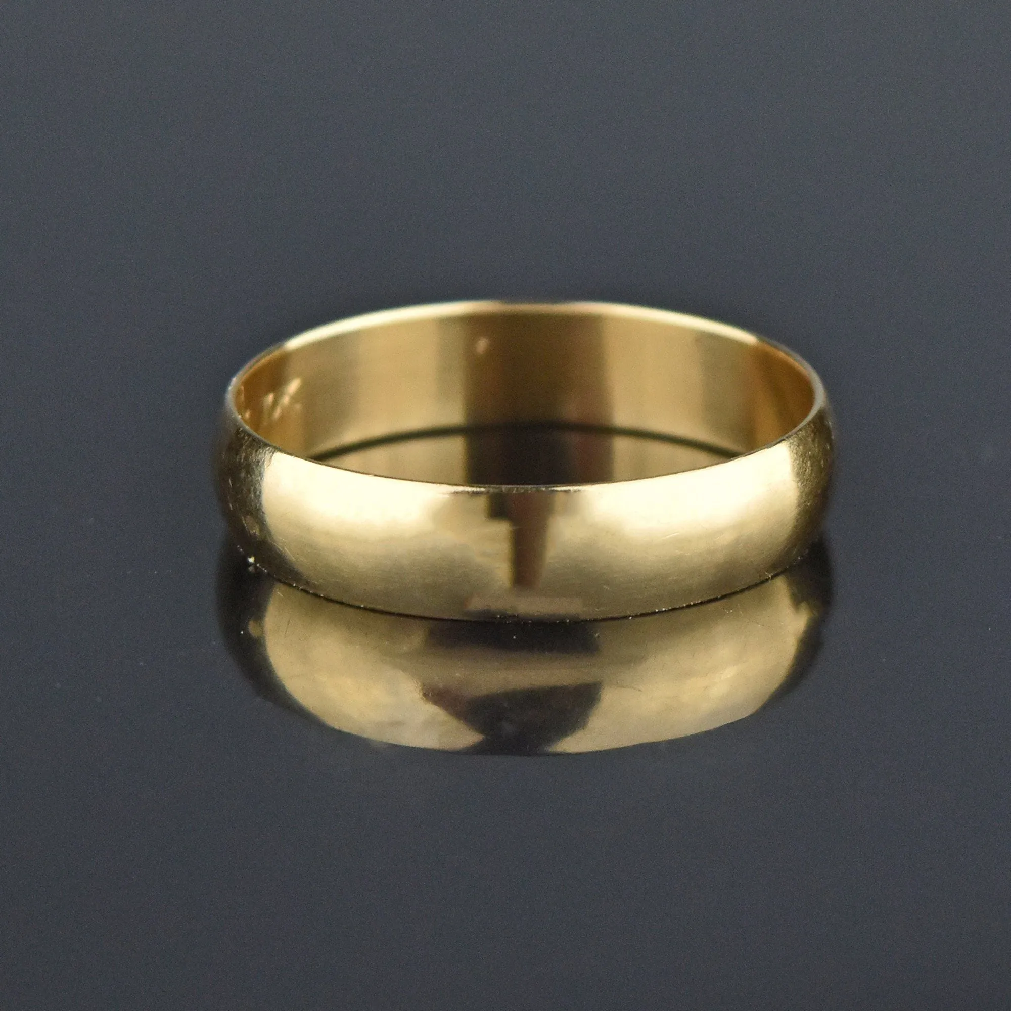 Retro Mens 10K Gold Wedding Band Ring, Sz 11.75