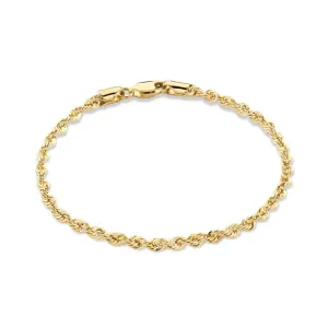 Rivoli Violette 14 karat gold bracelet with twist