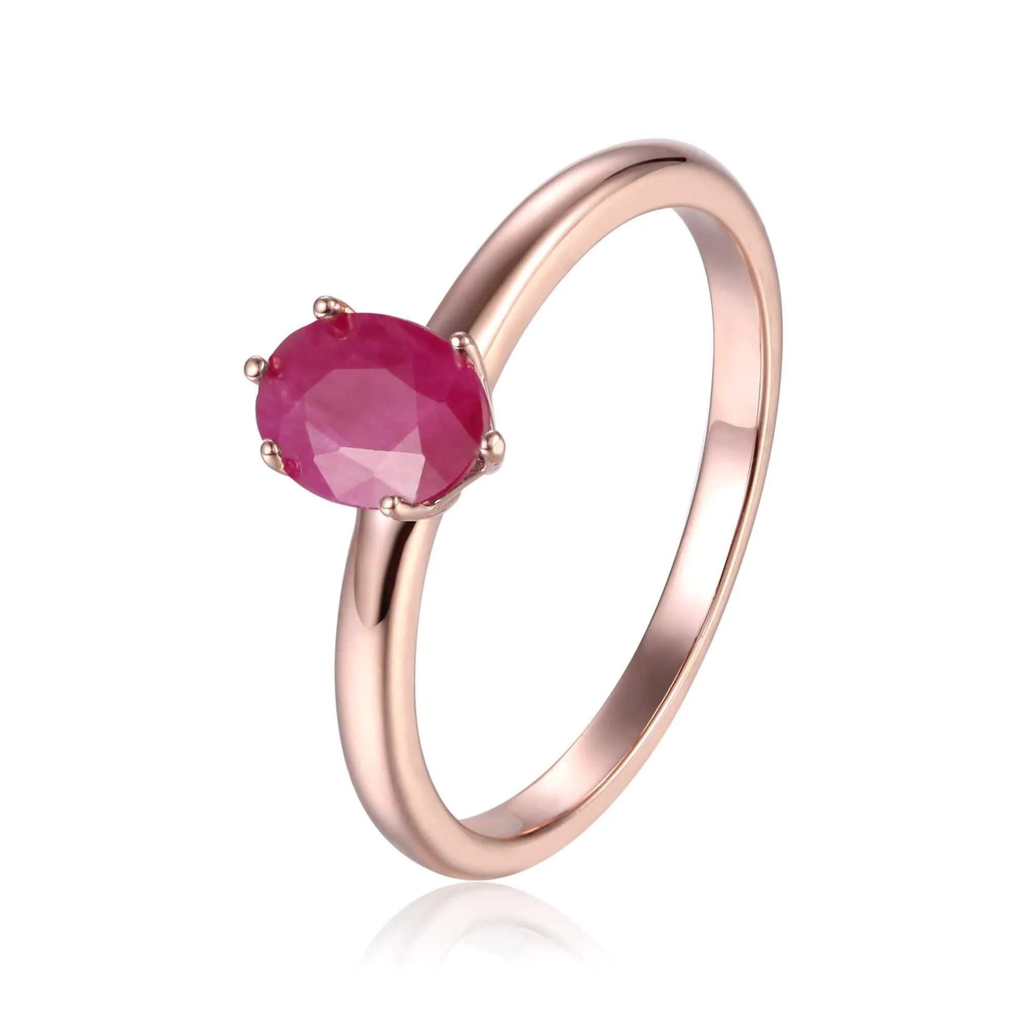 Ruby Solitaire Ring