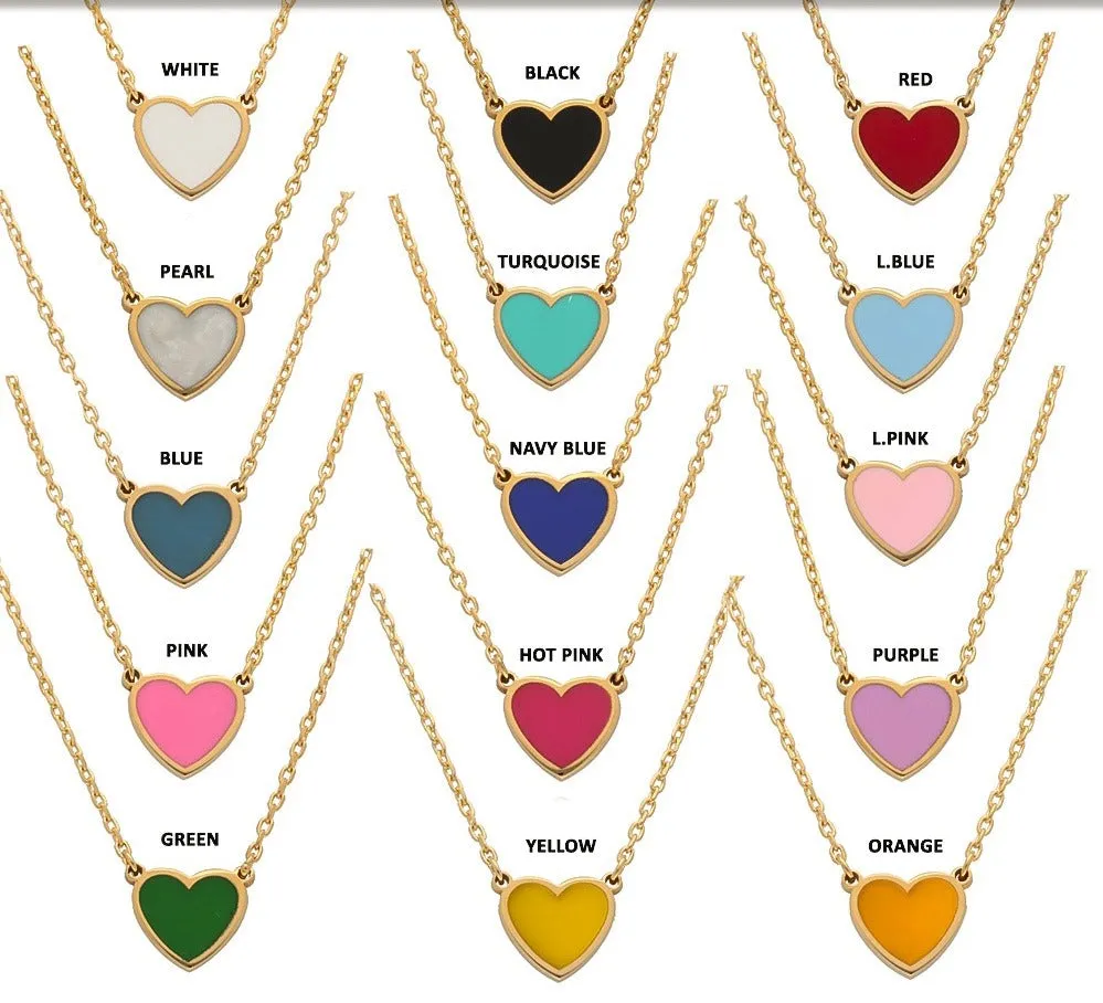 Samantha Script Enamel Nameplate Necklace