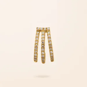 Single 14K Gold Diamond Cage Earring