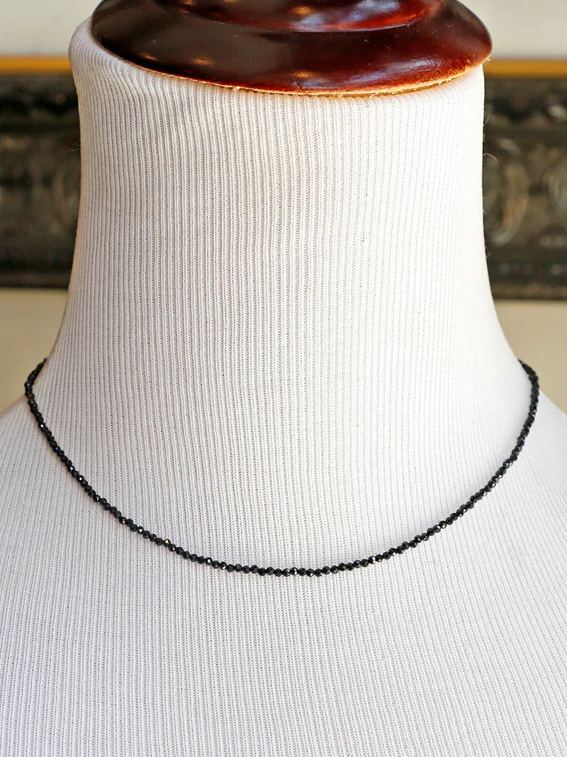 Susan Rifkin Tiny Black Spinel Bead Necklace