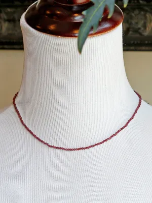 Susan Rifkin Tiny Garnet Bead Necklace