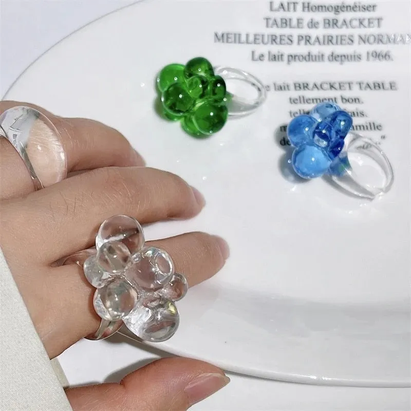 TEEK - Various Colorful Transparent Rings