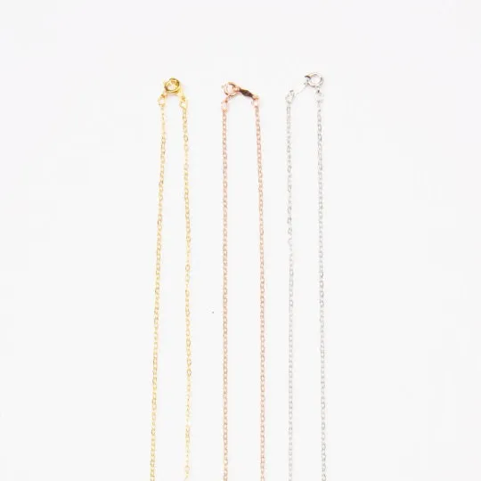 Thin Gold Chain - Cable Chain Necklace - Delicate Layering Necklace - Choker - CG202N. Starts at