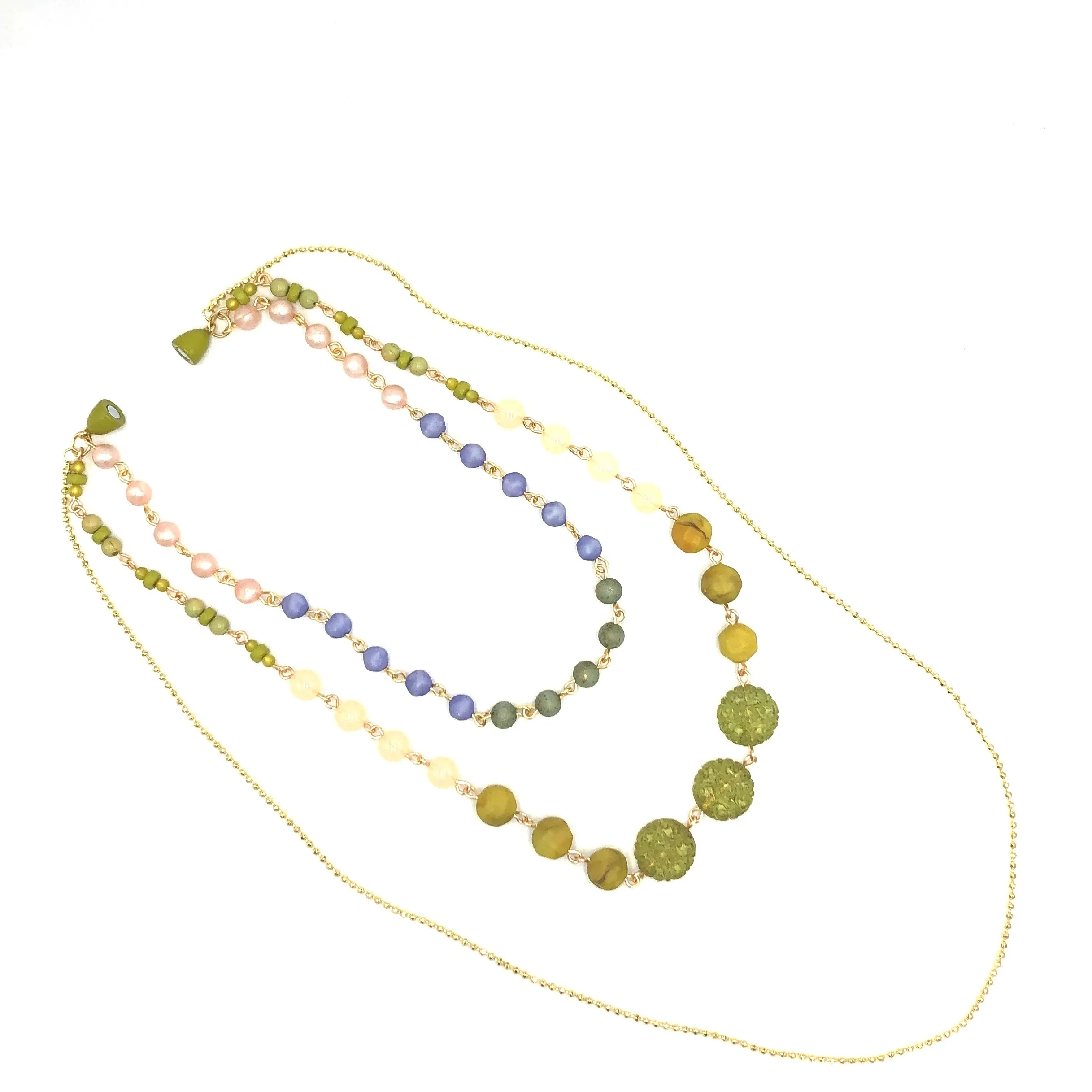 Trifecta Necklace - Olives & Roses