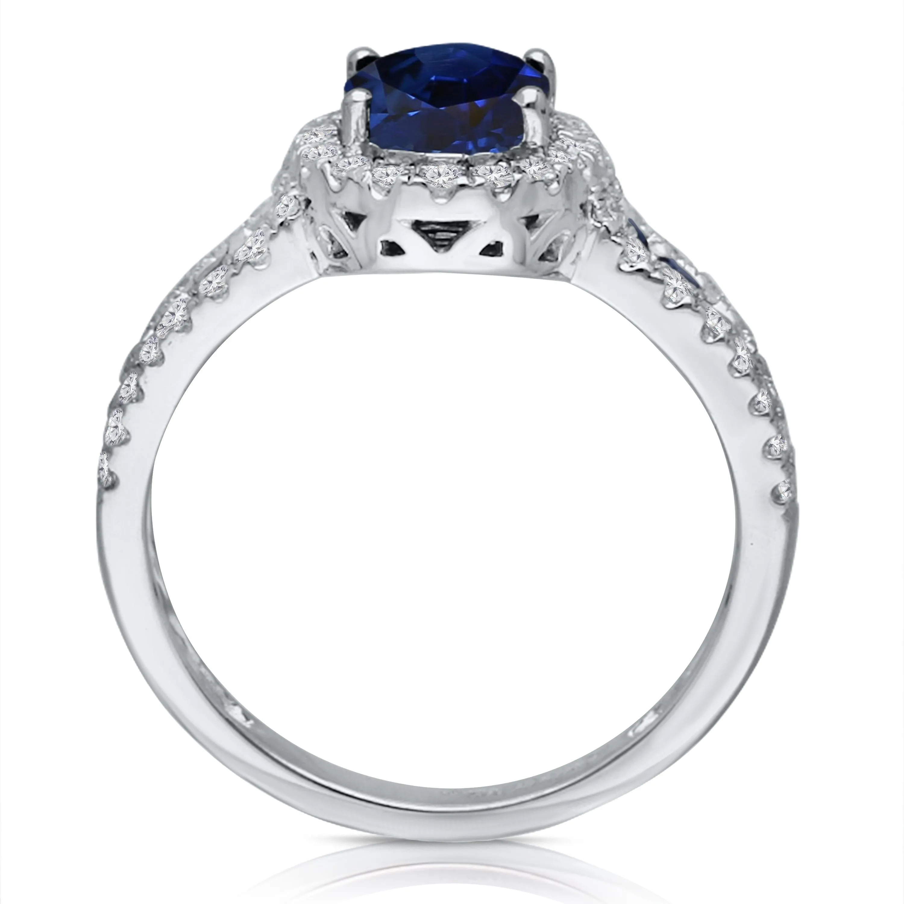 White Gold Sapphire & Diamond Heirloom Ring