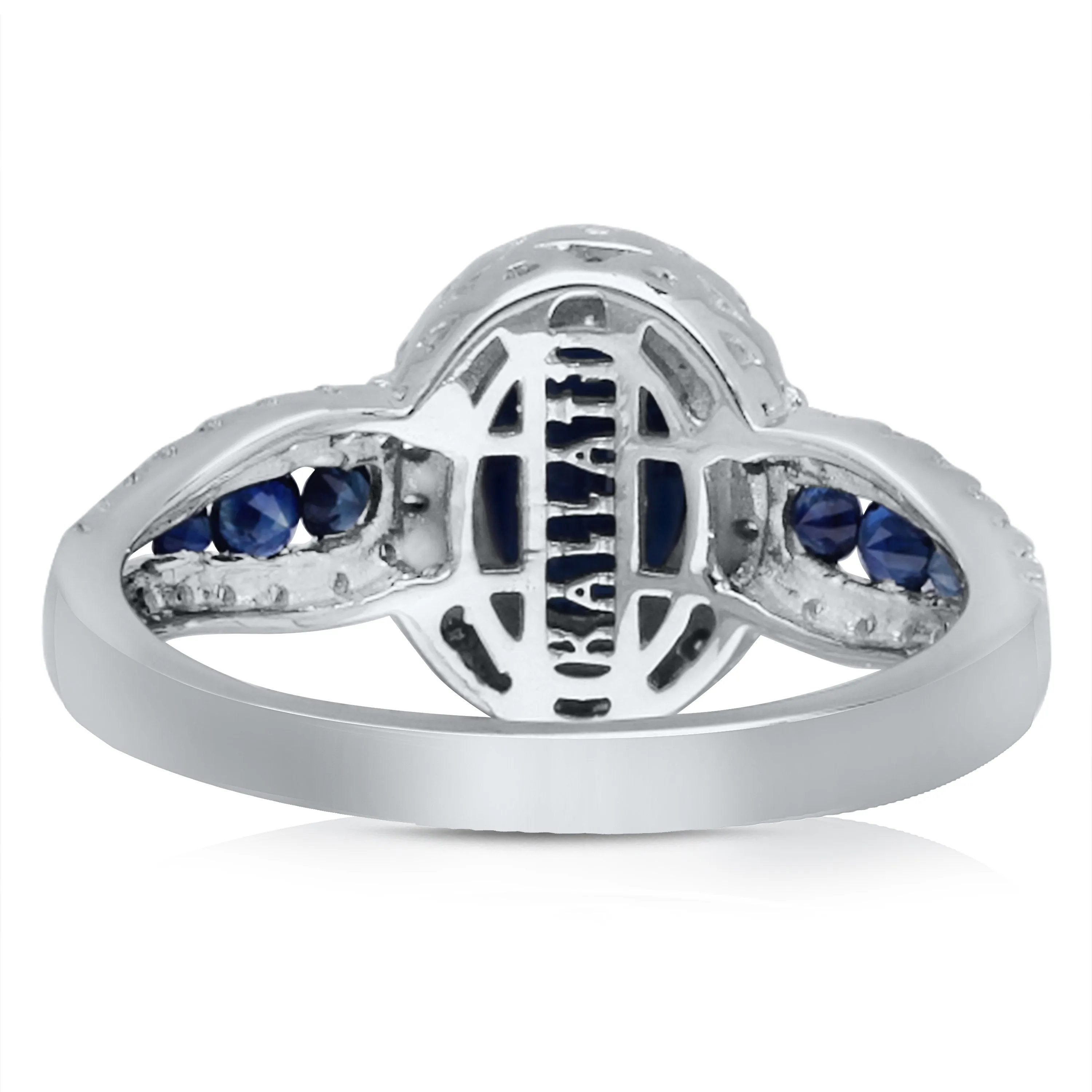 White Gold Sapphire & Diamond Heirloom Ring