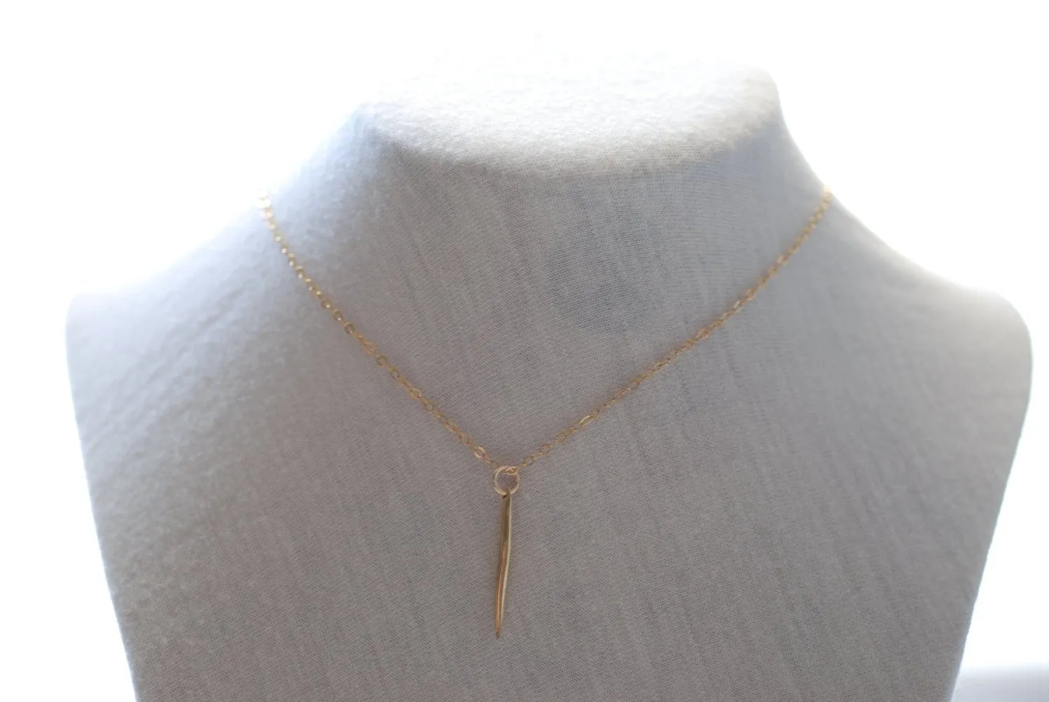 Wholesale Gold Dagger Spear Needle Necklace, 24k gold Dagger Spear Needle,Gold Spike Necklace,Gold Spear Necklace,Minimalist Dagger Spear Spike