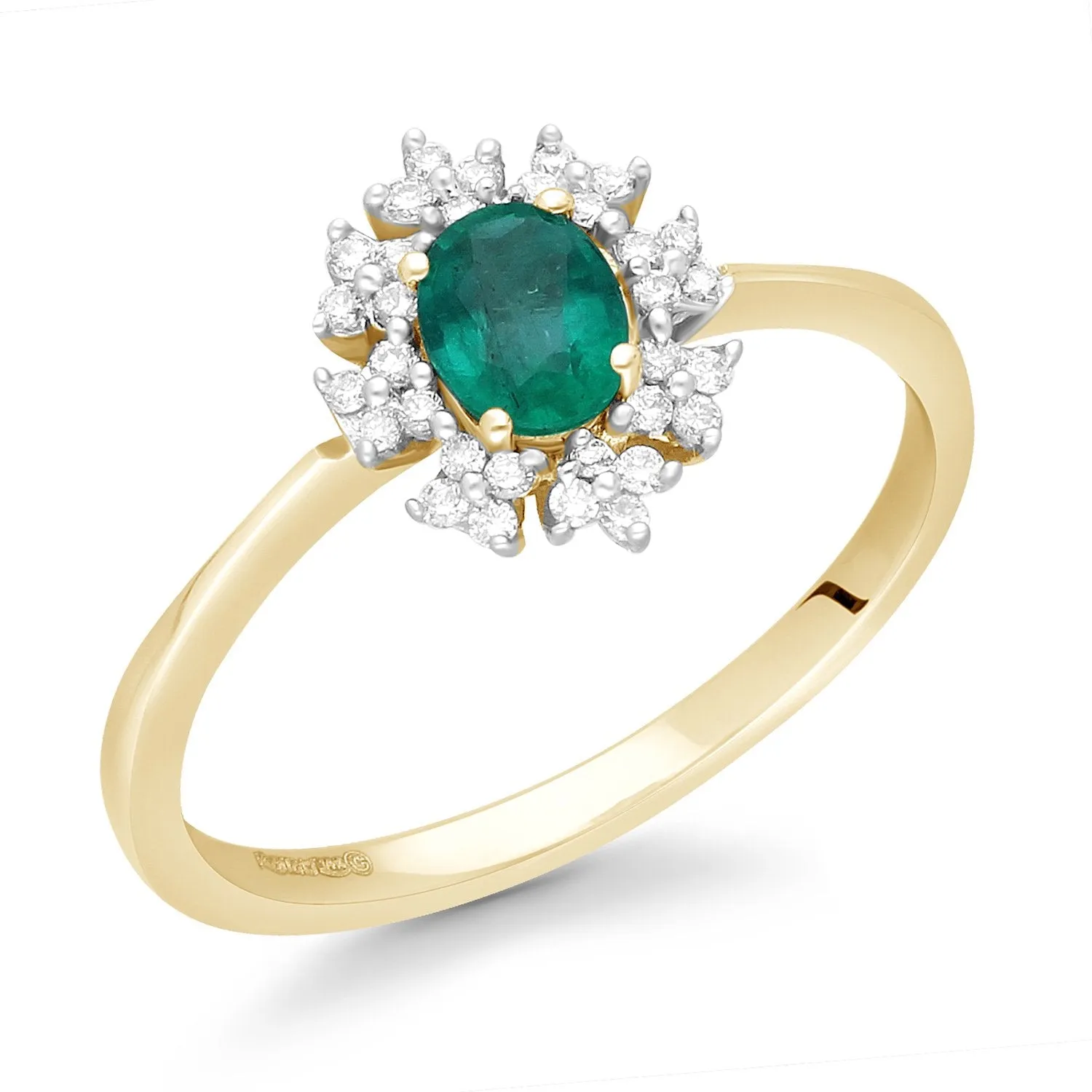 Yellow Gold Emerald & Diamond Heirloom Ring