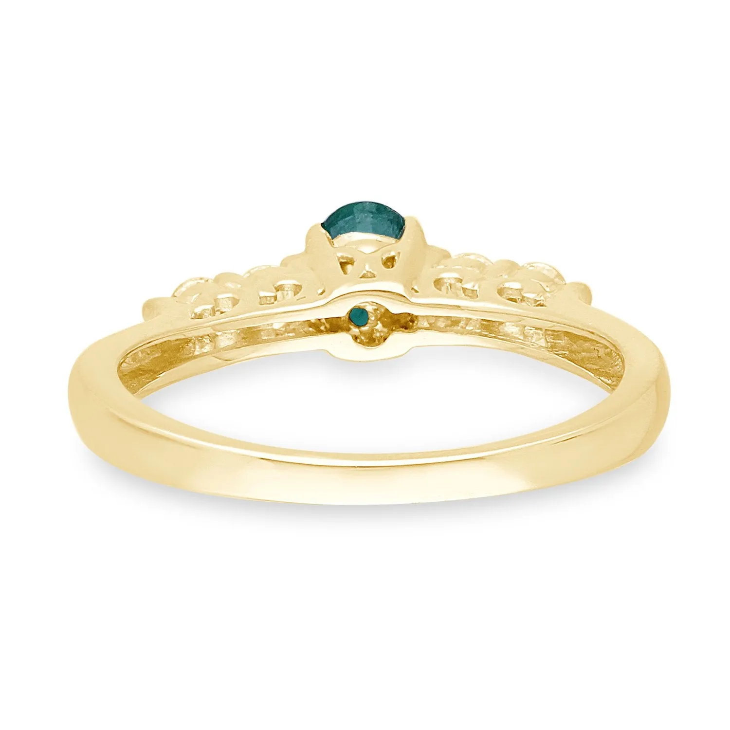 Yellow Gold Emerald & Diamond Heirloom Ring