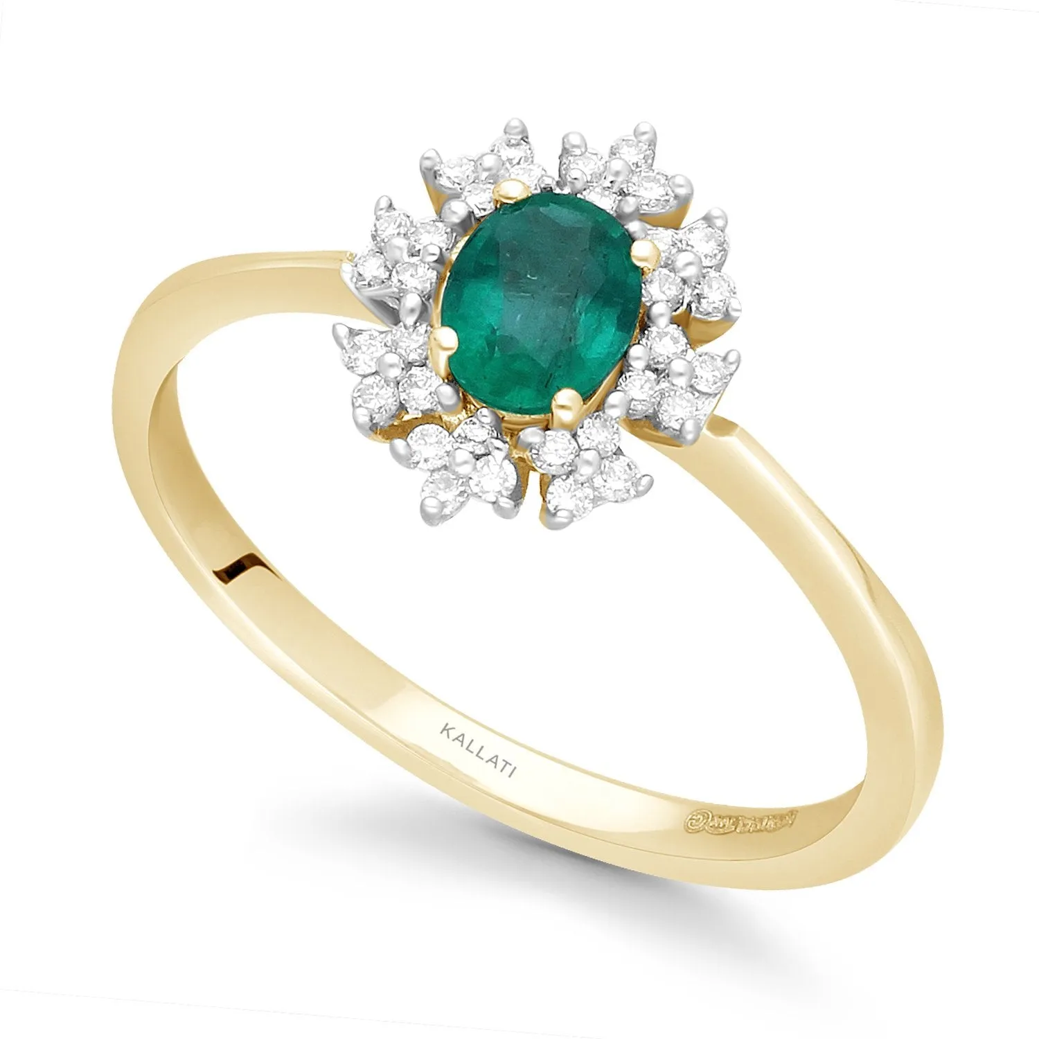 Yellow Gold Emerald & Diamond Heirloom Ring