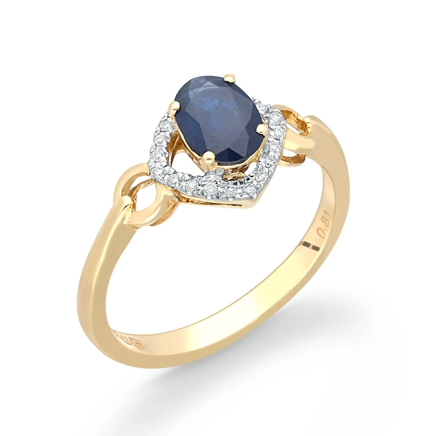 Yellow Gold Sapphire & Diamond Heirloom Ring